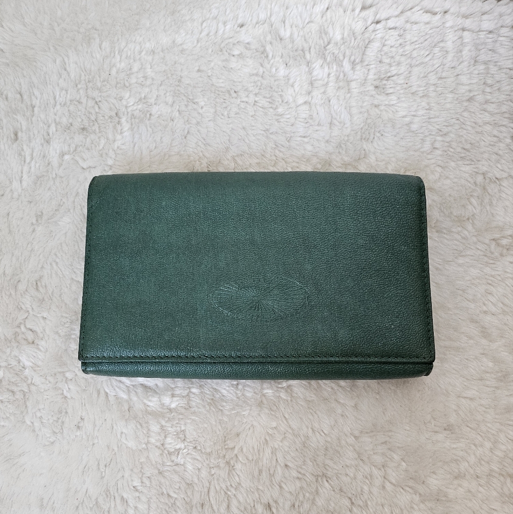 Zac Posen Green Leather Clutch